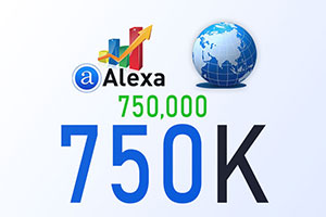 Boost/Improve/Increase your Global Alexa rank to 750K
